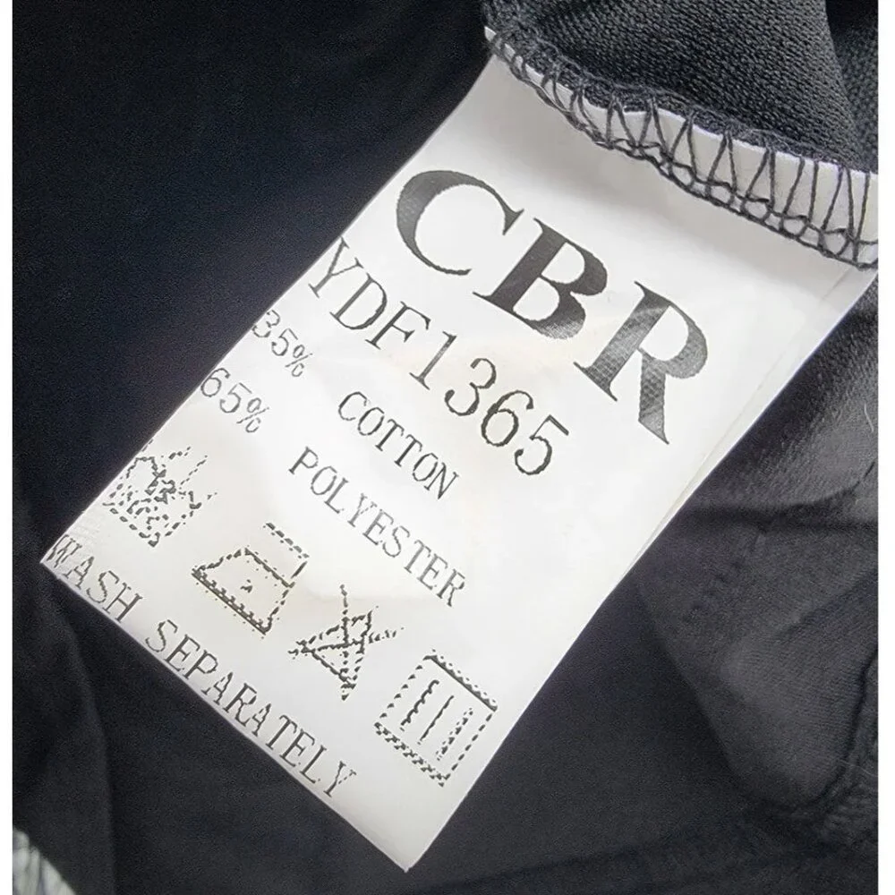 CBR Long Sleeved Ruffle‎ Dress Small Black